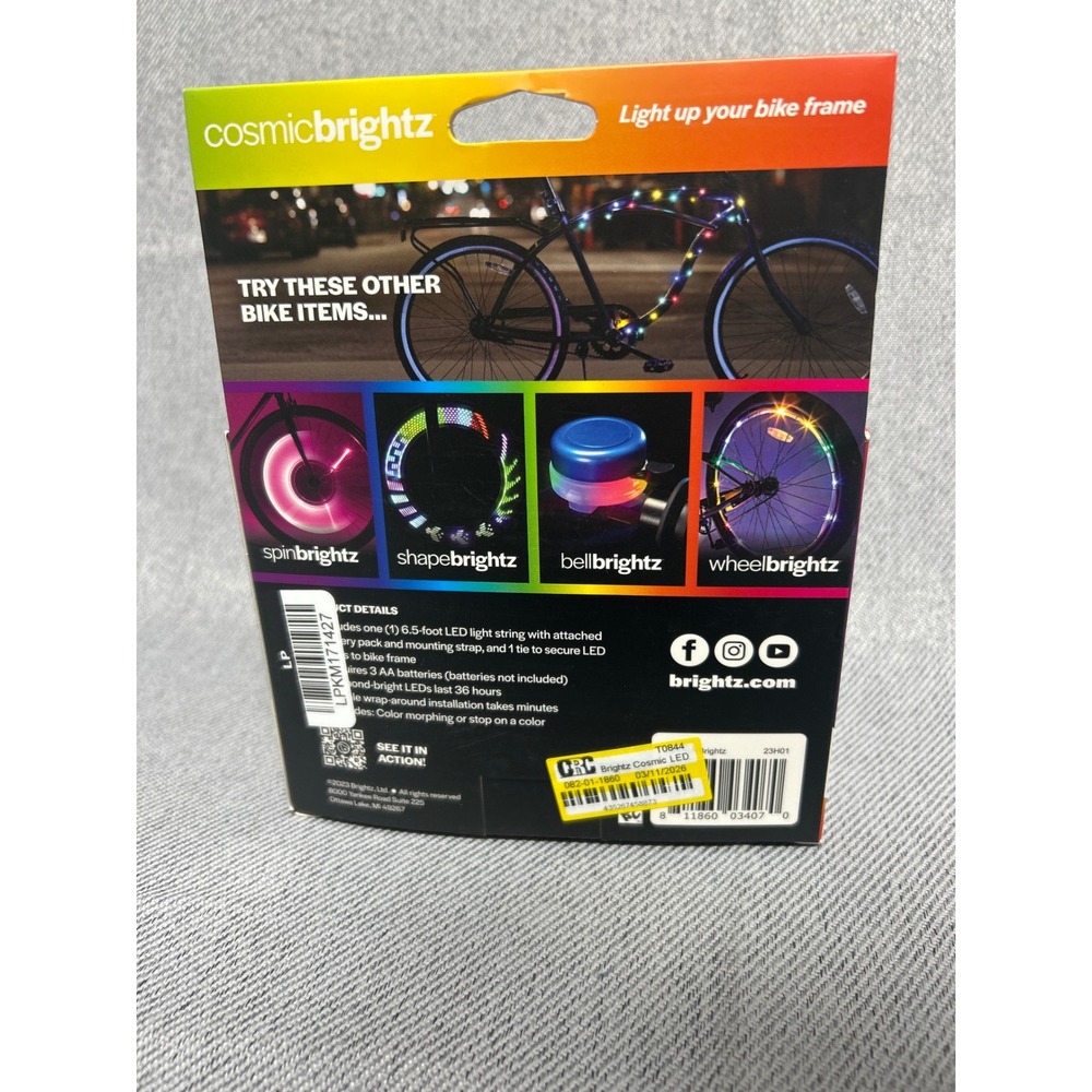 CosmicBrightz Bike‎ Frame LED Light String Color Select Weather Resistant - Picture 2 of 2